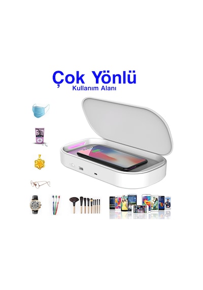 Kablosuz Şarj ve Sterilizasyon Kutusu Maske Dezenfektan
