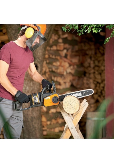 Worx WG384E 40V 2.0 Ah Li-İon Profesyonel Şarjlı Kömürsüz Zincirli Testere 35 CM