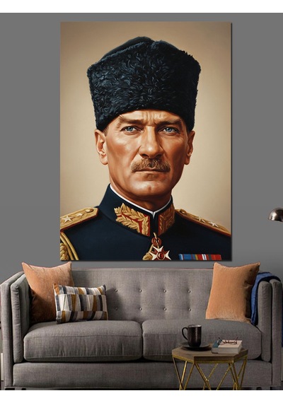 Eski Osmanlı Padişahı Portre Dekoratif Kanvas - Mdf Ahşap Tablo