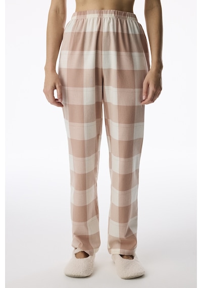 Penti Bej Quinn Checked Flanel Ekoseli Pijama Altı