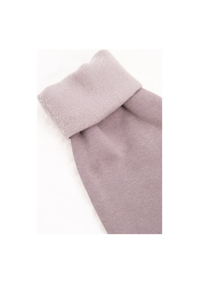 Justever Bisiklet Yaka Nakışlı Şardonlu İçi Polarlı Gri Kadın Sweatshirt - Rigil Gri
