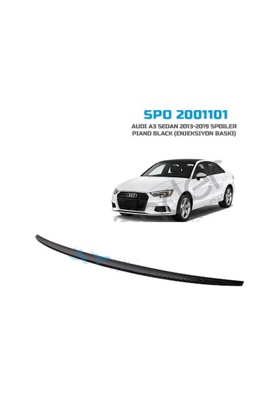 Sunplex Audi A3 Sedan 2013-2019 Spoiler Bagaj Çıtası Piano Black