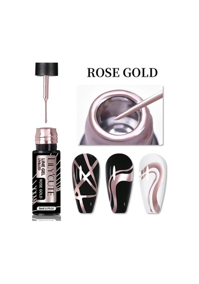 Metalıc Naıl Art Çizim Boyası 5 Ml Rose Gold