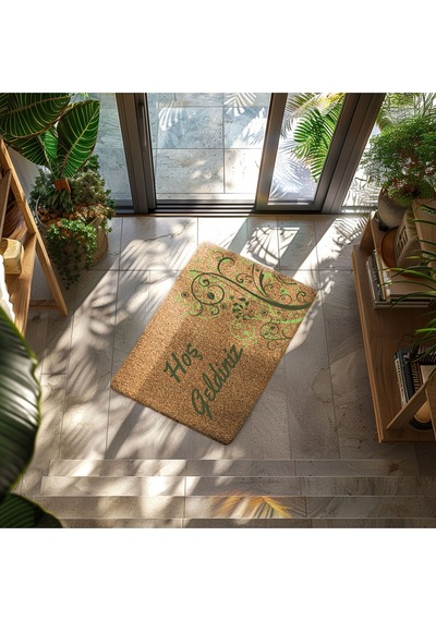 Home Hoşgeldiniz Dekoratif Çok Amaçlı Iç Ve Dış Kapı Paspası Bordo
