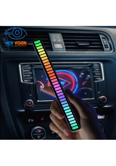 Sese Duyarlı Ritim Çubuğu,rgb 32led Işık Araç İçi Ekolayzer