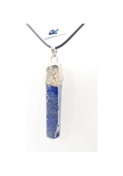 Sertifikalı Doğal Taş Lapis Lazuli Kolye Zincir Hediyeli Çok REnkli