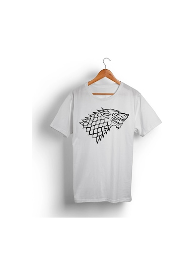 Stark Kurt Game Of Thrones Unisex Tişört Beyaz