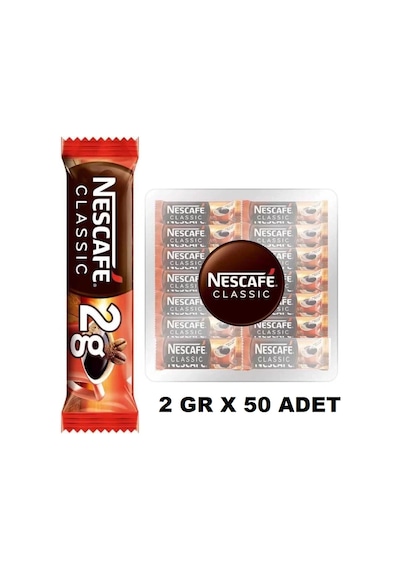 Nescafe Classıc Kahve 2 Gr X 50 Adet Çözünebilir