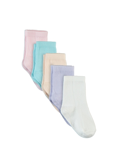 Civil Baby Kız Bebek 5'li Çorap 6-18 Ay Pudra D3e08025824s1 Pudra