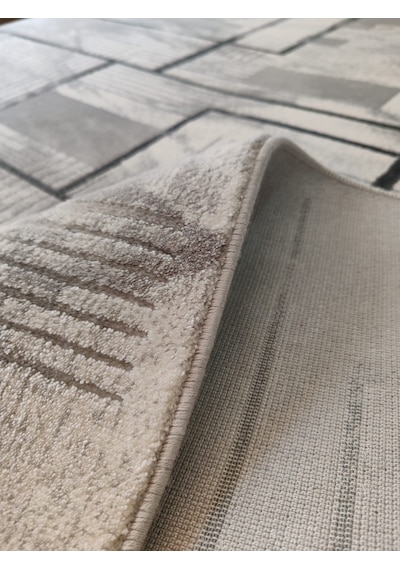 Artemis Samoa 02378c Gri Çizgili Modern Halı 160x230 Ölçü gri