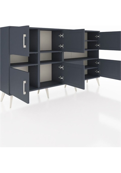 Arges Konsol 8 Raflı 8 Kapaklı 176x30x99 Antrasit-antrasit Antrasit - Antrasit Arges Konsol 8 Raflı 8 Kapaklı 176x30x99 Antrasit-antrasit Antrasit - Antrasit