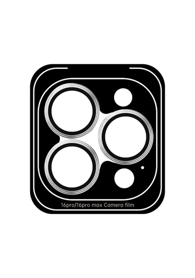 Apple Uyumlu iPhone  14-15-16-17 Pro/ Promax Pure Serisi Temperli Kamera Ve Lens Koruyucu Gümüş Gümüş