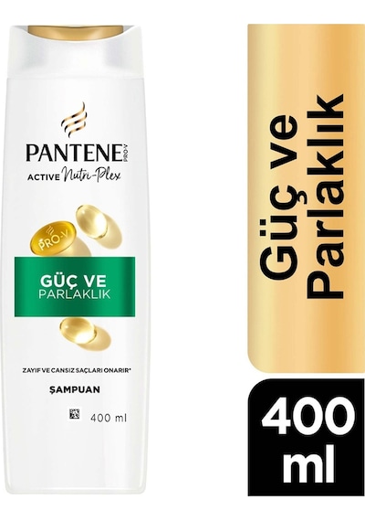 Pantene Güç Ve Parlaklık Şampuanı 400 Ml Beyaz