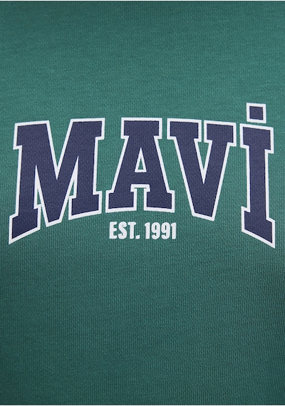 Mavi - Mavi Logo Baskılı Yeşil Sweatshirt 1s10372-71918 Yeşil