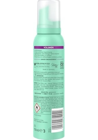 Volume Hacim Verici Saç Köpüğü 150 Ml