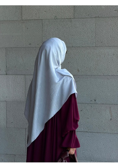 Qalortex Scarf Premium Jakarlı Mira B.boy Eşarp -buz
