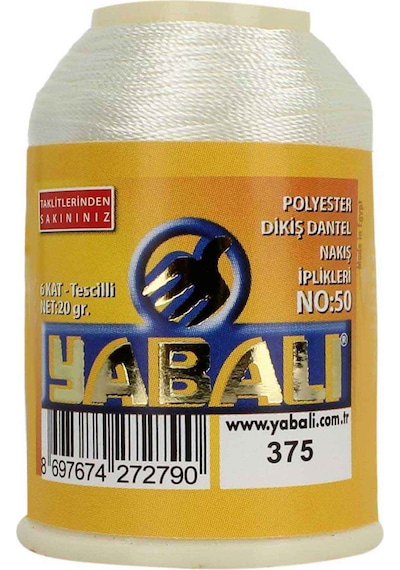 Abarta Yabalı Polyester Dikiş Dantel Nakış Ipliği 6 Katlı No:50 -20 Gram 1 Adet Renk:375