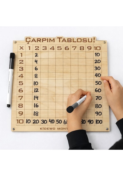 Çarpım Tablosu Kalem Silgi Ahşap Eğitim Seti İlkokul Eğitici Ahşap Oyuncak Etkinlik Set Kolay Öğren