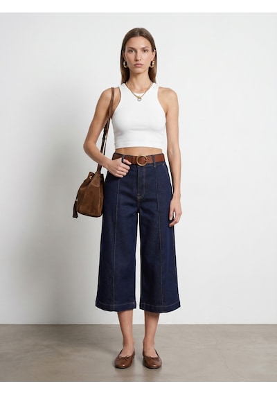 Dilvin 32941 Kolsuz Crop Top-beyaz