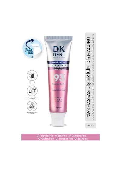 Dkdent %93 Beyazlatıcı Maksimum Hassasiyet Diş Macunu 75 ML