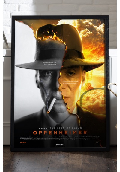 Oppenheimer Siyah Ahşap Çerçeveli Poster, Film Duvar Tablosu