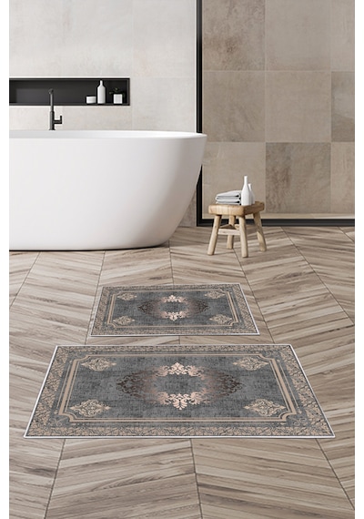 Alanur Trend Kaymaz Taban Dijital Banyo Takımı Kt485 Antrasit