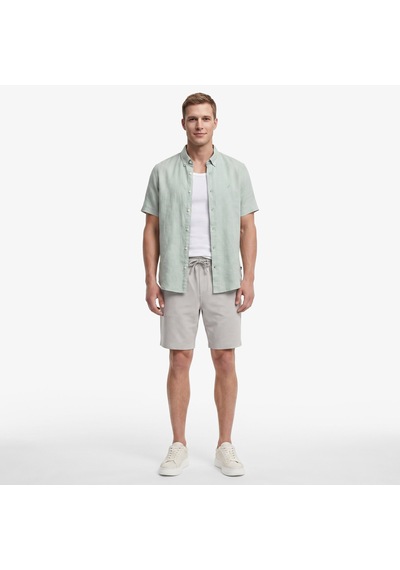 Nautica Erkek Yeşil Regular Fit Kısa Kollu Keten Gömlekdüzw65105t