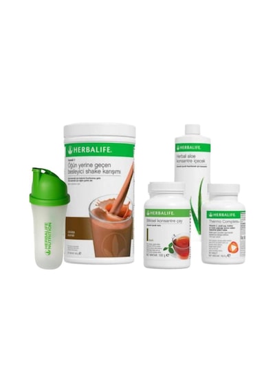 Herbalife Başlangıç Seti-24 Çikolatalı Shake Klasik 100g Çay Aleo Konsantre Thermo Shaker