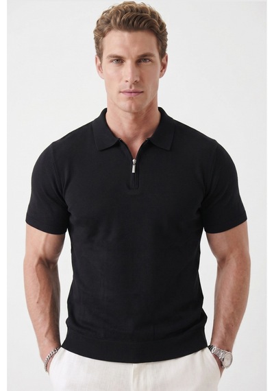 Deepsea Erkek Siyah Slim Fit Nefes Alan Pamuklu Polo Yaka Tişört Dar Kesim Likralı Triko Tişört 2505001 Siyah Deepsea Erkek Siyah Slim Fit Nefes Alan Pamuklu Polo Yaka Tişört Dar Kesim Likralı Triko Tişört 2505001 Siyah