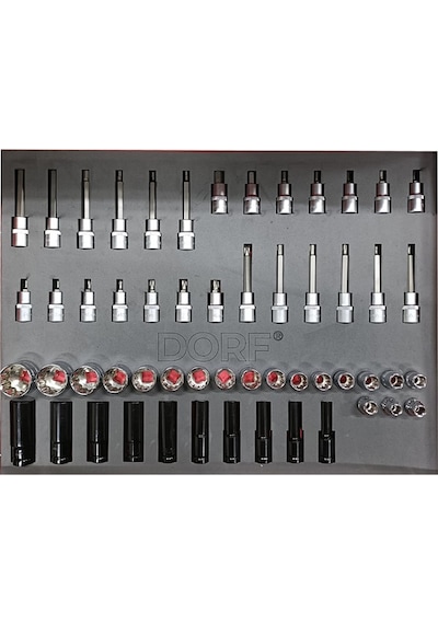 Dorf 55 Parça Lokma Seti Havalı Yıldız Torx Dolu Eva Seti Takım Içeriği 55,5cm X 41cm
