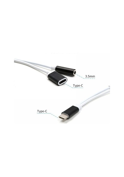 Type C To 3.5Mm Stereo Kulaklık Şarj Çevirici 4418P Dönüştürücü