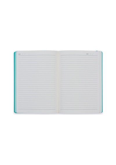 A5 Ciltli Colourblock Uno - Deep Mint Çok Renkli