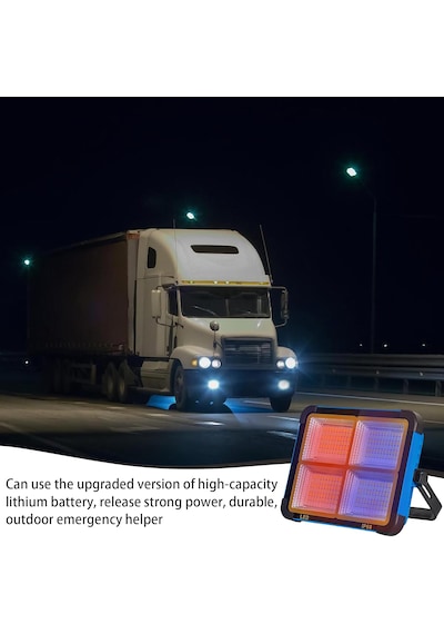 L03 Solar Taşınabilir Led Kamp Lambası 150w 306 Led Usb Şarjlı Powerbank Özellikli Su Geçirmez Flaşhör 4 Mod Ip66 Açık Mavi