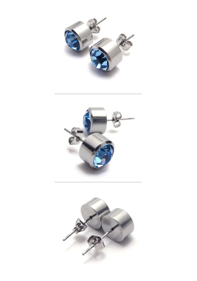 Swarovski Taşlı 316L Çelik Antiallerjik Altın Kaplama Bayan Çelik Küpe N11.1149