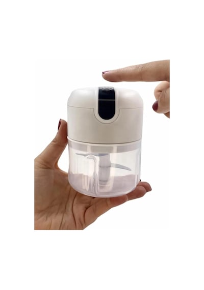 Makkam Home / 3 Bıçaklı Şarjlı Mini Doğrayıcı, Pratik Rondo, Kablosuz Mutfak Robotu, Şarjlı El Rondosu Beyaz Diğer