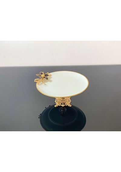 Atabey Home Ayaklı Sunumluk Siyah Çiçek 24 Cm