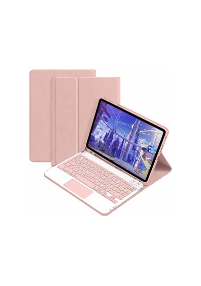Microcase Samsung Uyumlu Galaxy Tab A11 Plus 11 İnch Tablet İçin Bluetooth Touchpad Klavye + Standlı Kılıf - Bkk5