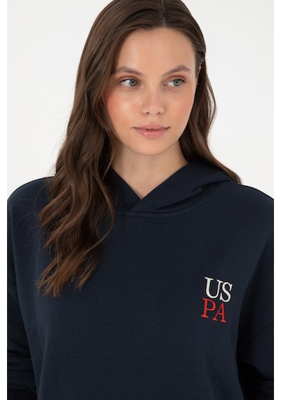 U.S. Polo Assn. Kadın Lacivert Kapüşonlu Sweatshirt 50291265-VR033