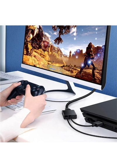 Hdmı To Vga Kablo Çevirici Dönüştürücü + Ses - Hdmi To Vga Kablo (551664582)