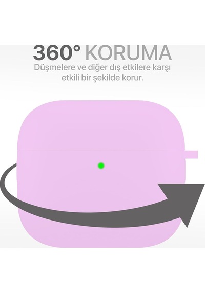Airpods 3 Lansman Silikon Kılıf Lila