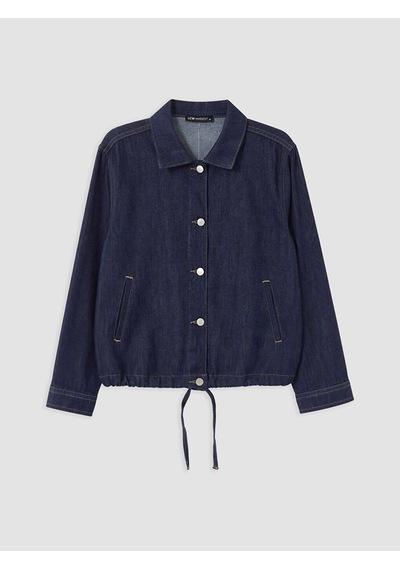 Lcw Modest İndigo Bağlamalı Kadın Jean Ceket
