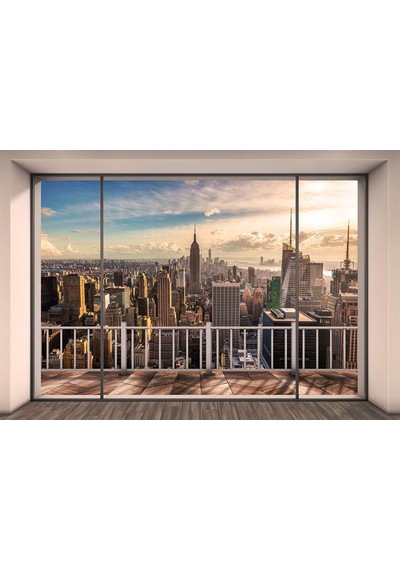 Balkondan New York Manzarası Duvar Kağıdı