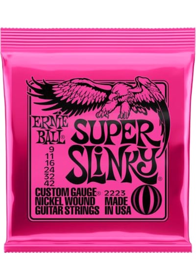 Vkemall Ernie Ball 2223 Süper Slinky Nikel Sarılı Elektrik Gitar Telleri 9-42 Çok Renkli
