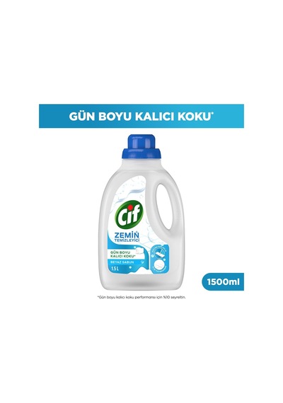 Cif Zemin Temizleyici Beyaz Sabun 1500 Ml 10'lu Set