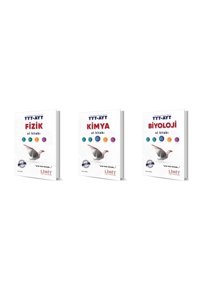 Limit Tyt Ayt Fizik + Kimya + Biyoloji El Kitabı Seti 3 Kitap 2024