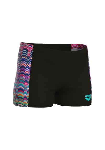 Boy's Arena Ondulatıon Swım Short Black Multı Vıolet Renkli Renkli