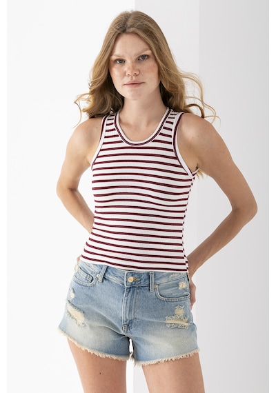 Giysa Kadın Bisiklet Yaka Çizgili Basic Body Bordo - 25510 Bordo Giysa Kadın Bisiklet Yaka Çizgili Basic Body Bordo - 25510 Bordo
