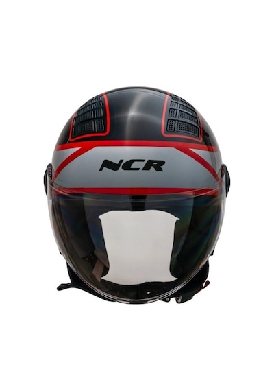 Ncr Kask Çenesiz 230 Ece 22/06 Belgeli Kırmızı Grafik Siyah Kırmızı