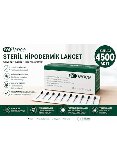 Set İnject Tıpset Steril Siyah İğne Ucu-4500 Adet