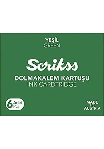 Scrikss Dolma Kalem Kartuşu 6'Lı Yeşil